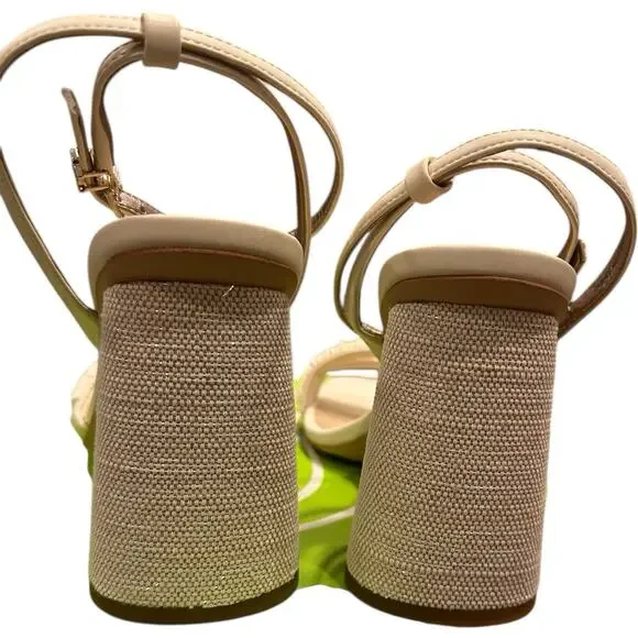 Sam Edelman Cream Block Heel Sandals - Picture 6 of 13